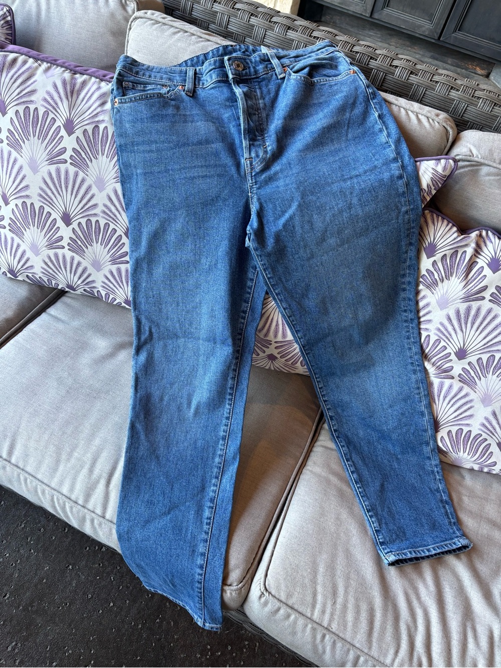 H&M Women's Straight Leg Blue Jeans